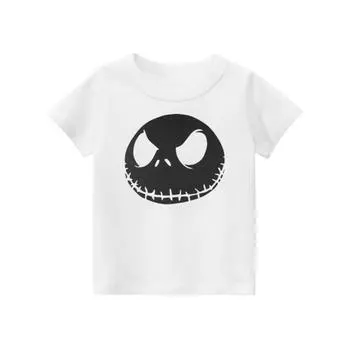 2-14 лет модная детская футболка для мальчиков черная белая серая с коротким рукавом детская одежда рок-принт футболка для мальчиков для девочек топы 2T(90cm)