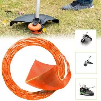2/15 шт. сменная витая триммерная леска для резки сорняков, термостойкая, высокоэффективная, прочная нейлоновая леска для кошения для EGO Power + AL2420P 14FT 2pcs