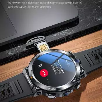 2 + 16G SIM-карта Смарт-часы GPS Face ID Bluetooth Вызов Смарт-часы Мужской спортивный браслет NFC Водонепроницаемые мужские умные часы для IOS Android