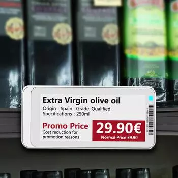 2.1 2.9 Электронный ценник ESL TFT экран Полочная этикетка Версия BT Приложение Операционная система Модуль Epaper Экран дисплея EInk