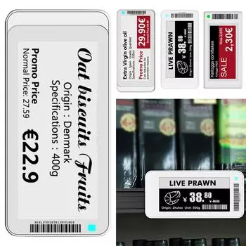 2,1-дюймовый 2,9-дюймовый электронный ценник BT версия с приложением, операционным программным обеспечением TFT-экран, электронный бумажный модуль Eink Epaper