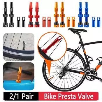 2/1 пара 40 мм/44 мм алюминиевых велосипедных ободов инструмент для снятия сердечника клапана велосипедный клапан с ЧПУ для шоссейных велосипедов бескамерный клапан с колпачками