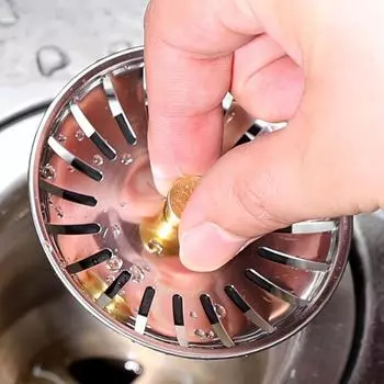 2/1 шт. Фильтр для кухонной мойки, сетчатый фильтр из нержавеющей стали, улавливатель волос, фильтр для отходов, аксессуары для кухонной мойки в ванной комнате