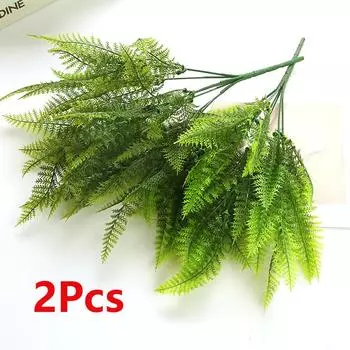 2/1 шт. Искусственное растение своими руками 7 веток пластик 49 листьев искусственная зелень папоротник товары для дома рождественские украшения декор стола