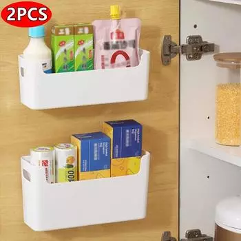 2/1 шт., настенный кухонный шкаф, защитная пленка для дверей, сумка для хранения, стеллаж для ванной комнаты, пластиковая коробка, кухонный органайзер