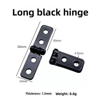 2/1 шт. Складная петля 180 градусов, накладные петли на винтах для шкафа швейной машины, петля с закругленным углом и буфером, мебельная фурнитура 1PCS чёрный