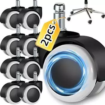 2/1 шт. сменные колесики для стульев, мягкие бесшумные колесики для рабочего стула, прочные безопасные колесики для офисного стула