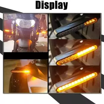 2/1 шт. светодиодные указатели поворота для мотоцикла 12 SMD задний фонарь проточная вода мигалка IP68 гибкие мигающие огни для мотоцикла