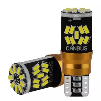 2/1 шт. W5W T10 светодиодные лампы Canbus 27SMD для салона автомобиля, стояночная лампа для чтения, авто светодиодная лампа для боковой двери багажника, 6000K, белый 1pc белый