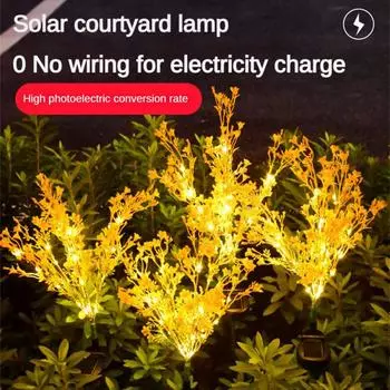 2/1 шт. водонепроницаемый садовый светильник солнечный светодиодный цветок рапс цветение красивый солнечный свет подарок вечеринка наружное украшение