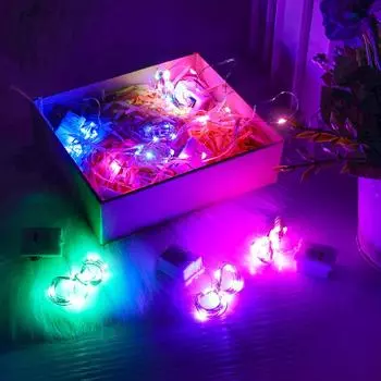 2/1M светодиодные гирлянды из медной проволоки на батарейках, гирлянда, домашний рождественский декор для свадеб и вечеринок, праздничное освещение 1M