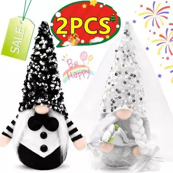 2/1PC Свадебная невеста жених плюшевая кукла гном гном безликая кукла свадебное платье гномы эльф домашний декор свадьба подарки на день святого валентина