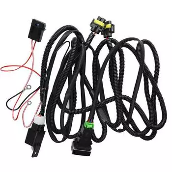 2/1Pcs Car Fog Lamp Wiring Harness Socket Wire Kit 12V 40A Wiring Relay LED Indicator Switch for Toyota Accessories