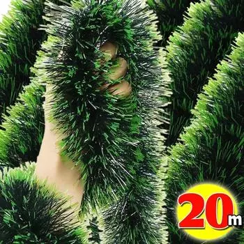 2/20M Рождественская Ленточная Гирлянда Зеленая Ленточная Гирлянда Сделай Сам Рождественская Елка Подвесной Свадебная Вечеринка Украшения Дома Товары 1PC (2M)