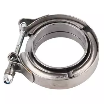 2,25-дюймовая выхлопная труба турбонаддува из нержавеющей стали V-образный хомут, комплект из 2 фланцев