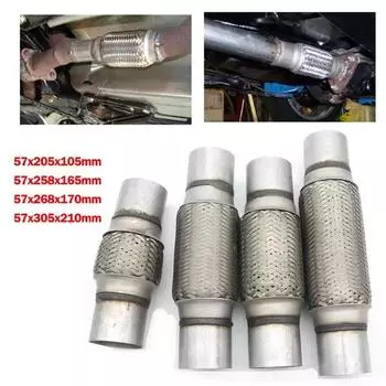 2.25in/57mm автомобильная выхлопная труба телескопическая гибкая соединительная оплетка сильфон из нержавеющей стали глушитель труба соединитель сварной Universa