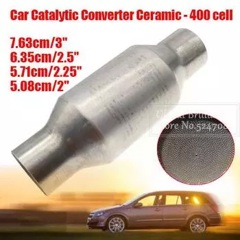 2/2.25/2.5/3 Универсальный 400-элементный Евро1 Каталитический нейтрализатор Высокопоточный из нержавеющей стали Автомобильный выхлоп Аксессуары для двигателя автомобиля