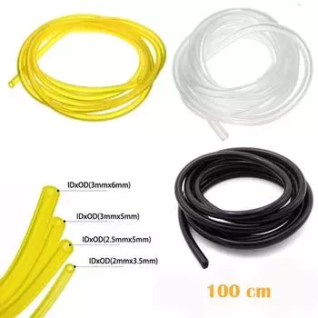 2/2,5/3 мм 100 см пластиковый бензиновый топливный газопровод, шланг, триммер, бензопила, вентилятор 2x3.5mm жёлтый