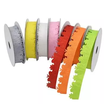 2,2 см/10 ярдов ультразвуковая тисненая лента в виде цветка-бабочки, руководство по изготовлению подарков своими руками, украшение на пружине белый