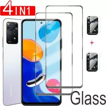 [2 + 2] Закаленное стекло, защитная пленка для объектива камеры с полным покрытием для Xiaomi Redmi Note 10S 10T 11S 10 11 Pro Poco X3 X4 M3 M4 11T 12 Pro 11i Lite, пленки Poco F3
