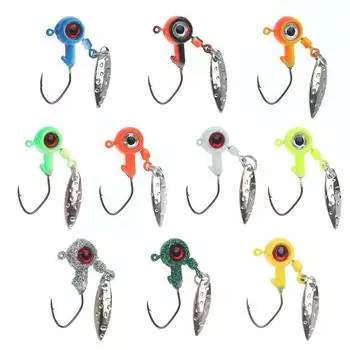 2.2g/3.9g крючок для ловли джиг-головки Crappie Jigs Spinner Sequins Jig Hook для ловли форели, окуня, приманки для ловли окуня