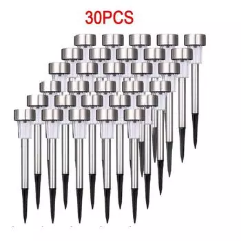 2-30 шт., уличный солнечный сад, украшение для газона, свет для просмотра во дворе, светильник для вставки в землю, проекционный свет для двора, рождественское украшение 2PCS белый