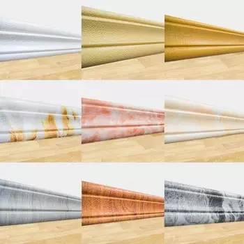 2.35M Водонепроницаемый плинтус Обои Наклейка на стену 3D Мраморная линия талии Граница Самоклеящаяся