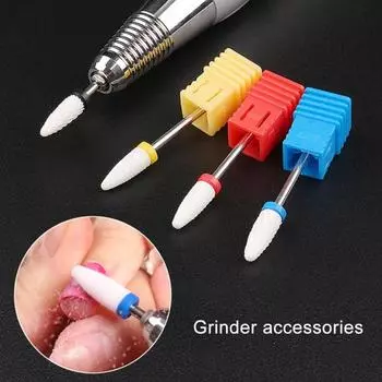 2.35mm Grinder Drill Sharp Wear-Resistant Quick Remove Solid Reusable Polished Nail Surface Anti-Scratch Polishing Removing Cuticle Nail Drill Bit зелёный