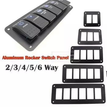 2/3/4/5/6 Way Car Rocker Toggle Switch 12V/24V LED Light ON Off Button Control Panel Housing Holder For Caravan ATV Boat Auto