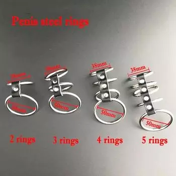 2/3/4/5/ Кольцо Металлическое Кольцо Рукав Задержанная Клетка 2 ring