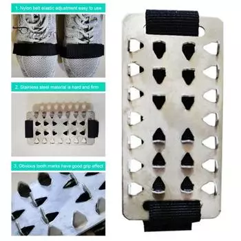 2/3/4/5 пар обуви Кошки с 26 зубьями из нержавеющей стали Нескользящие чехлы для обуви Шипы Сцепление на снегу Ледоходы На открытом воздухе Прогулки Скалолазание Пешие прогулки 2pcs