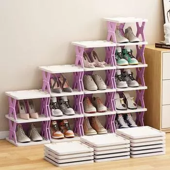 2/3/4/5-слойная полка для обуви. Складная многослойная полка для хранения обуви. Не требует установки. Шкаф для обуви. Экономящая место полка для хранения.