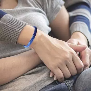 2/3/4/8/10 шт. Синие браслеты дружбы, ручная работа, плетеная веревка, регулируемый плетеный браслет, символический 2pcs