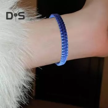 2/3/4/8/10 шт. Синие браслеты дружбы, ручная работа, плетеная веревка, регулируемый плетеный браслет, символические цвета для значимых благословений символа единства 2pcs