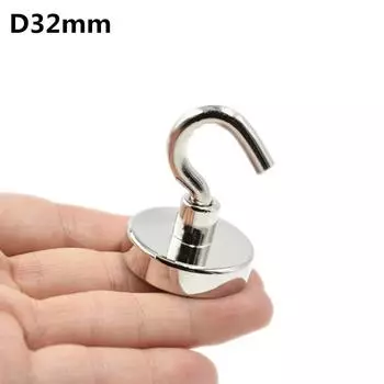 2/3/4/8/12 шт. 100-фунтовых магнитных крючков. Магнитные крючкиАксессуары для круизных лайнеров, дверные держатели, ключи, дом, офис, барбекю. D32