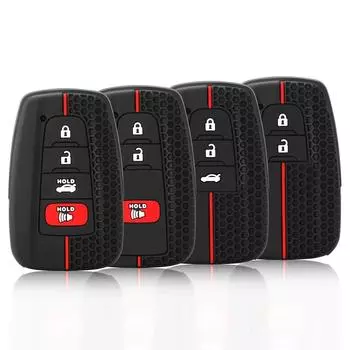 2/3/4 кнопки силиконовый чехол для автомобильного ключа держатель для брелока для Toyota Prius Camry Corolla Avalon CHR RAV4 Land Cruiser Prado брелок чёрный