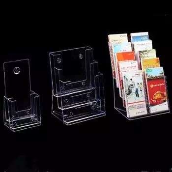 2/3/4 Layers Clear Flyers Display Stand A4/A5/A6 Desktop Document Rack Brochure Holder Literature