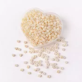 2/3/4 мм Кремовый АБ Стекло Рисовые Бусины Круглые Бусины Рассыпные Бусины DIY Браслет Ожерелье Материал для Бисероплетения Ювелирные Аксессуары 2Mm about 1400 pieces