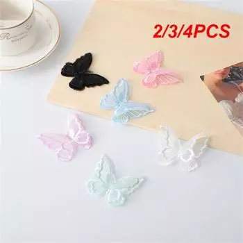 2/3/4 шт. бабочка цветок ломтик многосценный использование уникальный дизайн вышивка насыщенные цвета декоративные части цветов швейные принадлежности