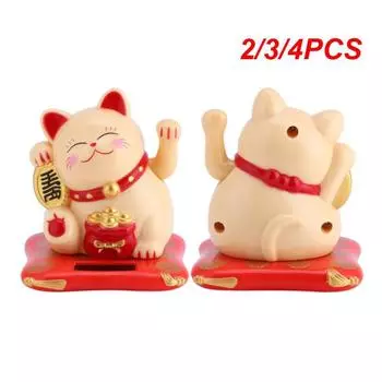 2/3/4 шт., богатство, машущий рукой, кот, китайский счастливый кот, золотой манеки-нэко, милый счастливый кот, ремесло, художественный магазин, отель, магазин, украшение для дома и автомобиля