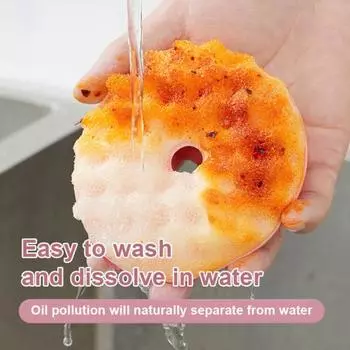 2/3/4 шт. губка для пончиков с присоской, не царапающая губка для быстрого дренажа, антипригарная щетка для мытья посуды, посуда A