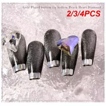 2/3/4 шт. изогнутое сердце с заостренным дном большого размера сверкающие восходящие звезды легко наносить сейчас в тренде стекло камень универсальный