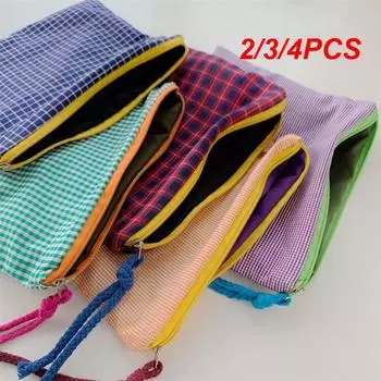 2/3/4 шт. Косметичка простая женская 22x17 см хлопковая ткань для хранения инструментов сумка для хранения большой емкости аксессуары для дома