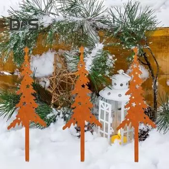 2/3/4 шт. Металлические садовые колышки цвета ржавчины, железные уличные декоративные колышки, всепогодные колышки для газонов, для садов, дворов, парков B