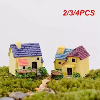 2/3/4 шт. Мини-украшение для сада, уникальная очаровательная фигурка лесной феи, декоративный замок, декоративный лесной замок, очаровательный террарум