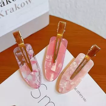 2/3/4 шт. простая розовая сакура бесшовные заколки для волос женские ацетатные листы без изгиба зажим для челки зажим для волос заколки для волос инструмент для укладки волос