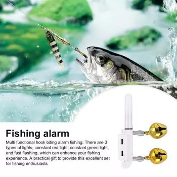 2/3/4 шт. Рыболовная светящаяся палочка-сигнализатор поклевки с 2 колокольчиками, меняющий цвет кончика удочки, светодиодный светильник, водонепроницаемый, ночная рыбалка, сигнализатор поклевки, лампа для рыбалки 2pcs