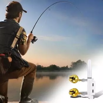 2/3/4 шт. Рыболовная светящаяся палочка-сигнализатор поклевки с 2 колокольчиками, меняющими цвет, удочка 2pcs