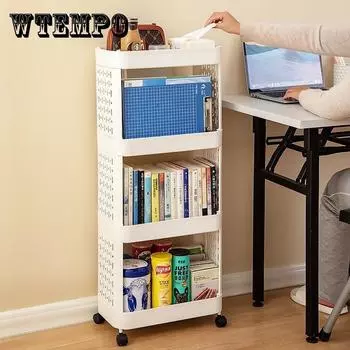 2/3/4-слойная кухонная полка для хранения, тонкая выдвижная башня, подвижная сборка, пластиковая полка для ванной комнаты на колесах, компактный органайзер 2 layers