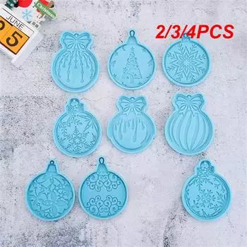 2/3/4PCS Glue Mold Christmas Flexible Need Heat Resistant Essential Baking Utensils Christmas Mold Round Manual Decorate
